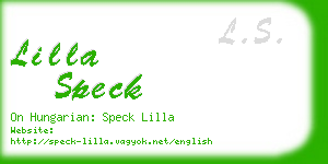 lilla speck business card